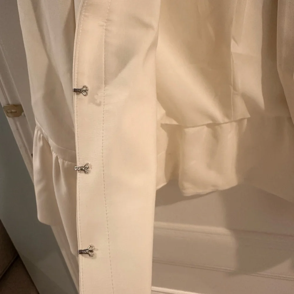 White Ruffled Women's Jacket - Picture 5 of 6